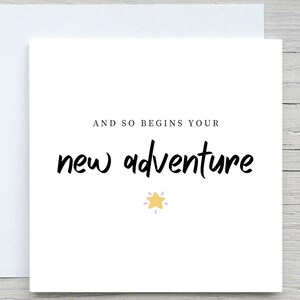 Neues Abenteuer Karte, Viel Glück Karte , Best Of Luck Karte , Einfaches Viel Glück Geschenk , Nettes Glück Karte, Neuer Job Karte, Neues Leben , Reise Karte