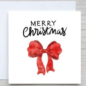 Biglietto di Natale personalizzato, biglietto Red Ribbon, biglietto di auguri, biglietto personalizzato, biglietto di buon anno