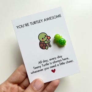 Taschenumarmung, Postumarmung, Ferngeschenk, niedliche Schildkrötekarte, vermissen Sie Geschenk, lieben Sie Sie Geschenk, Schildkröte fantastisch, Geburtstagsgeschenk, Taschengeschenk