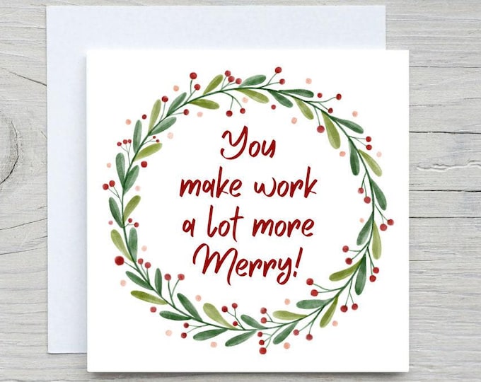 Christmas card to coworker