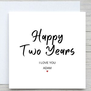 Biglietto di auguri per il 2° anniversario, Buon 2° anno, biglietto di auguri per il secondo anniversario, biglietto di auguri per il 2° anniversario per il partner, regalo di anniversario