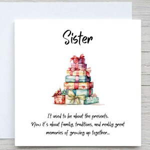 Weihnachtskarte für meine Schwester, Schwester Weihnachtskarte, Geschenk für Schwester Weihnachten, für Schwester, von Bruder, Weihnachtsgeschenkkarte