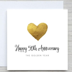 Anniversary Card, Personalised anniversary card,  50 years married card, Golden Anniversary