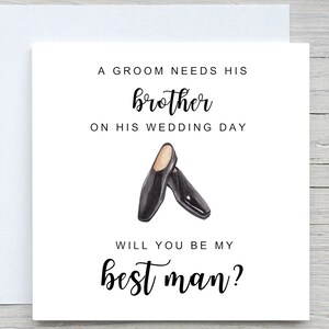 Carte de mariage personnalisée, Un marié a besoin de son frère le jour de son mariage, Carte meilleur homme, Serez-vous mon meilleur homme, carte Pour frère