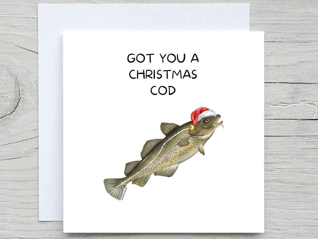 Personalized Christmas Cod Card: Funny Pun Holiday Card - Etsy