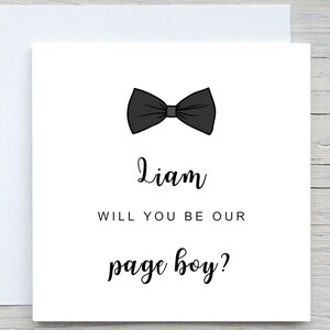 Gepersonaliseerde trouwkaart, zal jij onze Page Boy zijn, trouwkaart, For Page Boy, Request, Page Boy voorstel, Page Boy kaart