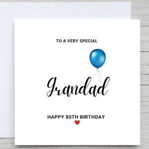 Personalized Grandad Birthday Card: Custom Age, Grandpa, Abuelo