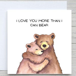 Bear Hug Anniversary Card: Romantic Valentine&#39;s Day Card