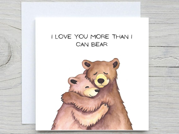 Bear Hug Anniversary Card: Romantic Valentine's Day Card