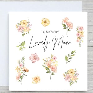Tarjeta personalizada para el día de la madre, tarjeta para el día de la madre, tarjeta floral, tarjeta para mamá, tarjeta para hija, tarjeta floral para mamá, para mi adorable mamá