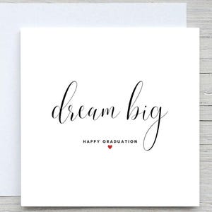 Personalized Graduation Card: Dream Big