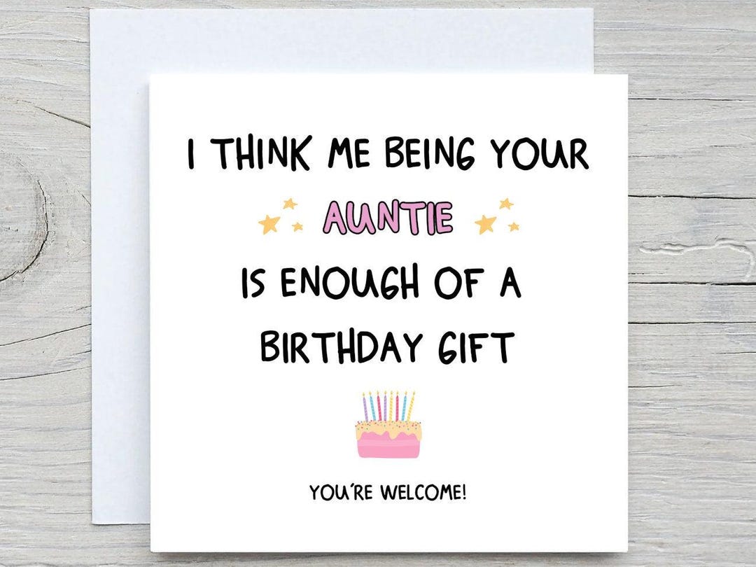 Cartes D'Anniversaire Pour Tante Nothing Com-Pears Carte D'Anniversaire