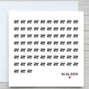 Tarjeta del primer aniversario, feliz primer año, 365 días juntos, tarjeta de aniversario de un año, tarjeta del primer aniversario para pareja, regalo de aniversario