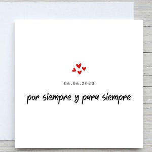 Personalized Spanish Anniversary Card: Forever Love