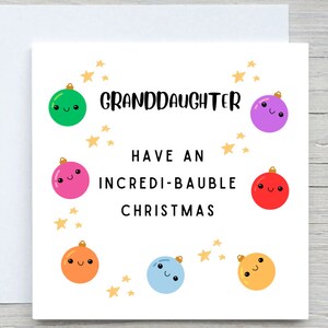 Carte de Noël, carte de lumières de Noël pour petite-fille, de grand-mère, de grand-père, cadeau de Noël pour petite-fille, carte de Noël pour enfants