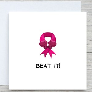 carte personnalisée, carte cancer du sein, carte Beat it, carte vous êtes forte