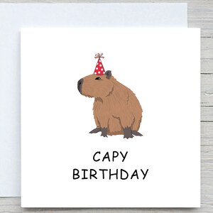 Cartão de aniversário engraçado, Cartão de aniversário de capivara, Aniversário de capivara, Cartões fofos, Cartões engraçados, Cartões de aniversário