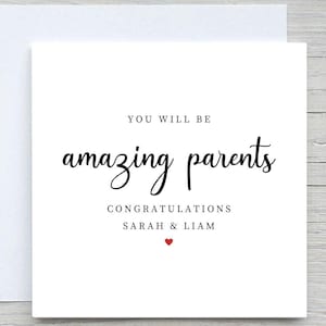 New Baby Congratulations Card, Personalized, New Baby Wishes Card, You Will Be Amazing Parents, Congratulation Future Parents Pregnancy