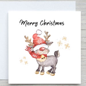 Carte de Noël personnalisée, carte de renne de Noël, carte de vacances, carte personnalisée, carte de bonne année