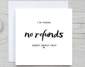 Second Ave Geburtstagskarte – 'I'm Yours No Refunds', 210x148 Mm, Aus Recyceltem Karton