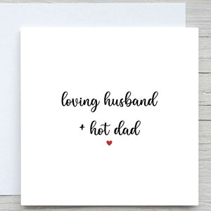 Vaderdagkaart, kaart voor echtgenoot, liefhebbende echtgenoot en hete vader, romantische kaart, kaart voor echtgenoot, kaart voor vrouw