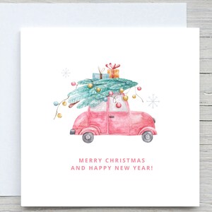 Biglietto di Natale personalizzato, biglietto di Natale con albero, biglietto di auguri, biglietto personalizzato, biglietto di buone feste, biglietto di buon Natale, capodanno