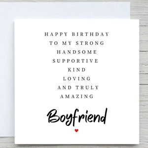 Cartão de aniversário do namorado, cartão de aniversário personalizado e doce para namorado, cartão de aniversário do namorado, da namorada, fofo, para ele, cartão de poema