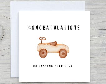 Driving Test Congratulations Card: Personalised Congrats Card