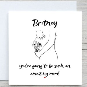 Schwangerschaftskarte, Mama zu sein Karte, Mama zu sein Karte, Glückwunsch zur Schwangerschaft Karte, AMAZING MOM, Babyparty Karte