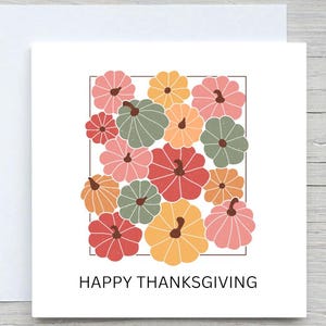 Cartão de Ação de Graças, Feliz Ação de Graças, Cartões personalizados, Cartão de Outono, Cartão personalizado de Abóboras de Ação de Graças