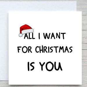 Tarjeta de Navidad personalizada, Tarjeta de Feliz Navidad, Tarjeta de Navidad romántica, Tarjeta Te deseo para Navidad, Te deseo