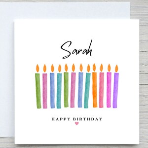 Geburtstagskarte, süße Karte, alles Gute zum Geburtstag Karte, Kerzen Karte für Freund, Bestie Karte, lustige Geburtstagskarte