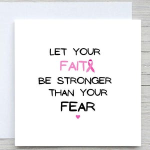 Personalized Breast Cancer Card: Keep Faith, You Are Strong