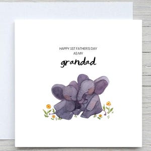 Fathers Day Card, To Grandpa card, I love you Grandad card, happy fathers day, First fathers day