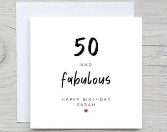 Tarjeta personalizada para el 50.º cumpleaños, hito