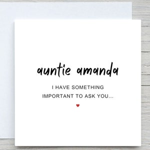 Tarjeta de madrina personalizada, tarjeta de bautizo, ¿Serás mi madrina?, tía, ¿Serás mi madrina?, tarjeta de propuesta, tarjeta de bautismo