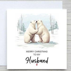 Husband Christmas Card, Personalised Christmas Card, To My Husband on Christmas, Romantic Hubby Christmas Card, Christmas Card For Him