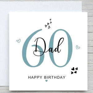 Personalisierte Geburtstagskarte, Dads 60 Geburtstagskarte, für Papa Geburtstag, von Sohn, von Tochter, 60.Geburtstagskarte