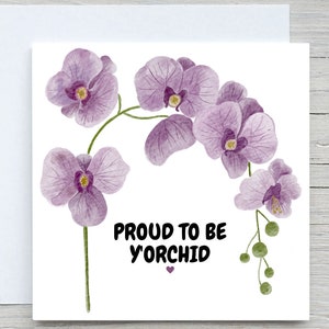 Carte de fête des mères, carte à maman, carte Fier d'être y'orchidée, pour carte de parents, pour carte de maman, cadeau de fête des mères