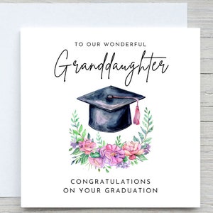 Carte de remise des diplômes petite-fille, carte de remise des diplômes personnalisée, carte de félicitations, carte de remise des diplômes heureux, de grand-mère, grand-père
