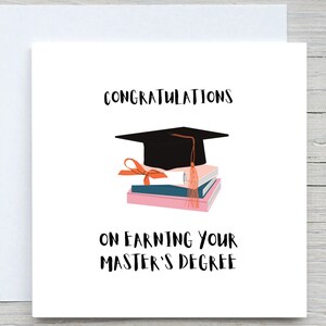 Carte de remise des diplômes, carte personnalisée, carte de remise des diplômes de maîtrise, remise des diplômes