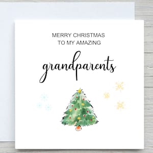 Tarjeta de Navidad para abuela y abuelo, tarjeta de Navidad para abuela y abuelo, regalo de Navidad personalizado, tarjeta de Navidad para abuela y abuelo, abuelos