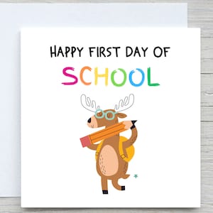 Carte personnalisée pour la rentrée, Bonne chance pour la nouvelle école, Carte pour la rentrée, Bonne chance, Bonne rentrée