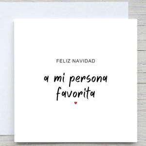 Biglietto di Natale personalizzato, Buon Natale in spagnolo, il mio umano preferito, biglietto di buon natale in spagnolo, feliz navidad