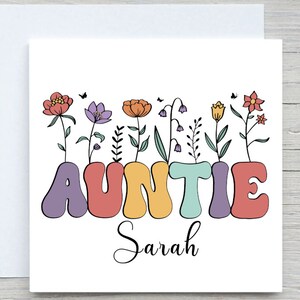 Tante Karte, personalisierte Geburtstagskarte, alles Gute zum Geburtstag für Tante, Tante Geburtstagskarte, für meine Tante, für Tante, Geschenk für Tante