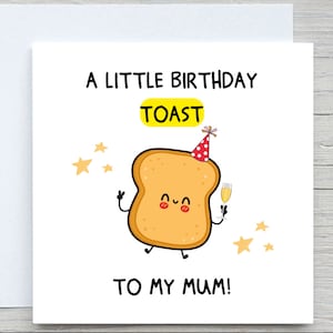 Mama Geburtstagskarte, ein kleiner Geburtstagstoast auf meine Mama, lustige Geburtstagskarte, für Mama von der Tochter vom Sohn, die Geburtstagskarte der Mutter. Geschenk