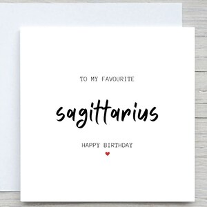 Schütze Sternzeichen Geburtstagskarte für Sie, zu meinem Lieblings-Schütze alles Gute zum Geburtstag, Horoskop-Astrologie-Geburtstagskarte