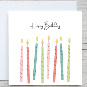 Biglietto di compleanno, biglietto carino, biglietto di buon compleanno, biglietto di candele per amico, biglietto del migliore amico, biglietto di compleanno divertente
