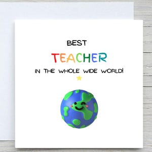 Thank you teacher Card, Teacher card, Amazing Teacher card, School card, Best teacher