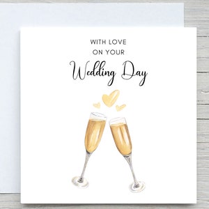 Personalisierte HOCHZEITSkarte, Glückwunschkarte, Auf Ihrer Hochzeitstagkarte, Gerade verheiratete Karte, Glückwunschkarten, MR MRS, Champagnerkarte